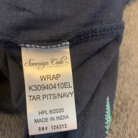 Sovereign Code Blue and Green Long Sleeve Tee with Dinosaur Print - Picture 3 of 5